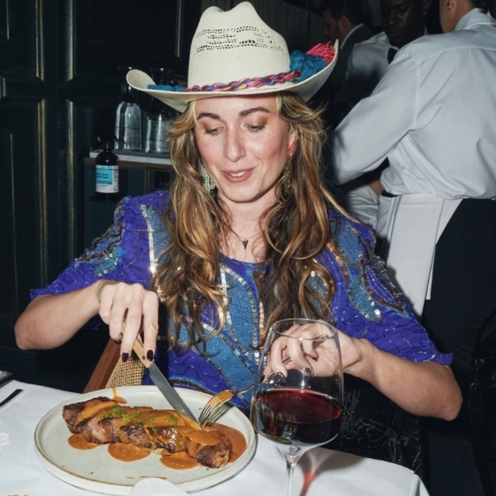 Vintage Blue Sequin Mob Wife Dress